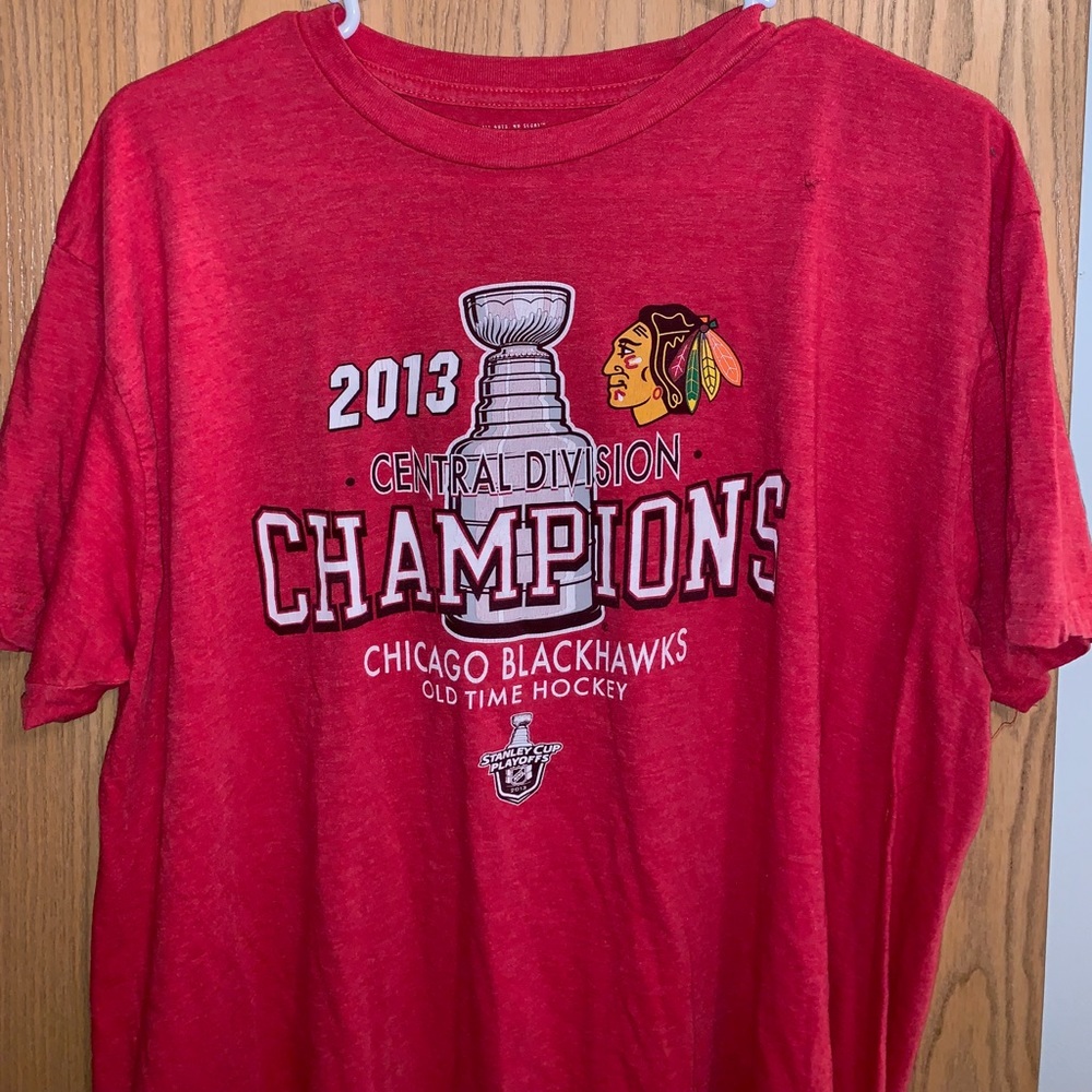 Oversized Chicago Blackhawks Red T-Shirt
